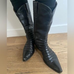 Donald J. Pliner vintage italian leather cowboy boots size 9.5